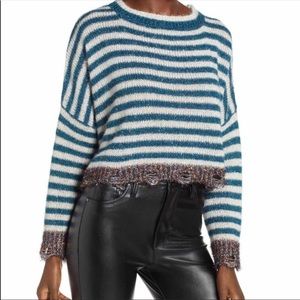 Primal Tinsel Striped Sparkly Sweater